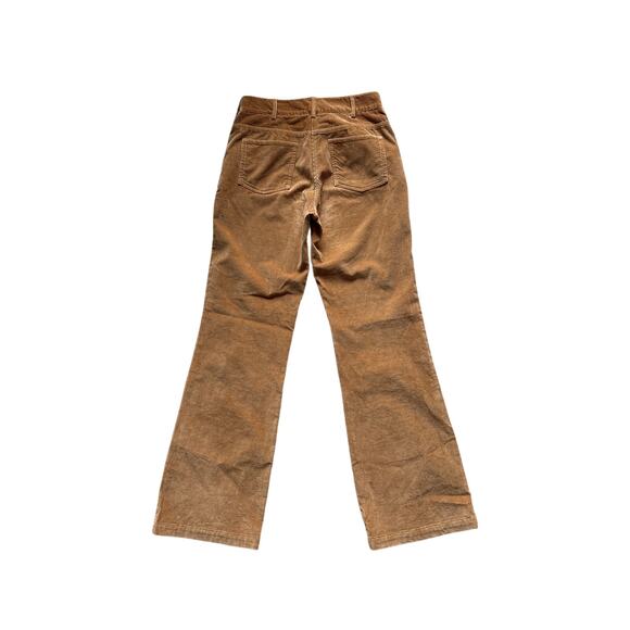 Babaton Cotton Corduroy Pants Camel Brown Straight Leg 4 - Picture 5 of 6
